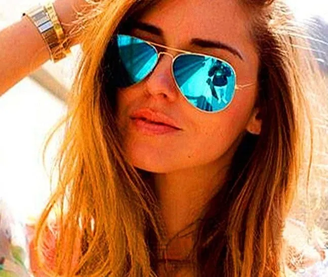 Luxury Style Vintage Mirror Lens Aviator Sunglasses
