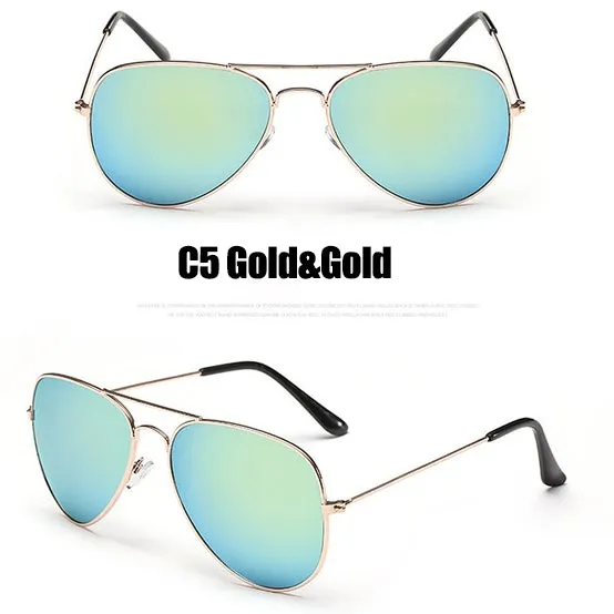 Luxury Style Vintage Mirror Lens Aviator Sunglasses