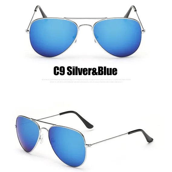 Luxury Style Vintage Mirror Lens Aviator Sunglasses