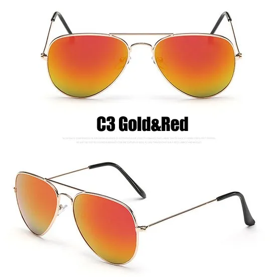 Luxury Style Vintage Mirror Lens Aviator Sunglasses