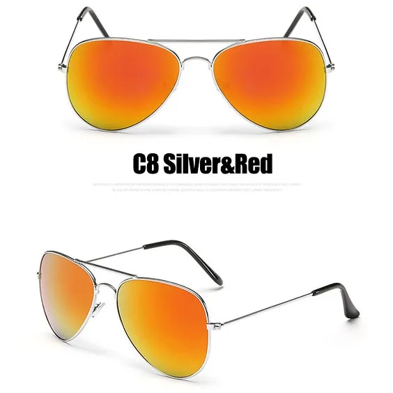 Luxury Style Vintage Mirror Lens Aviator Sunglasses