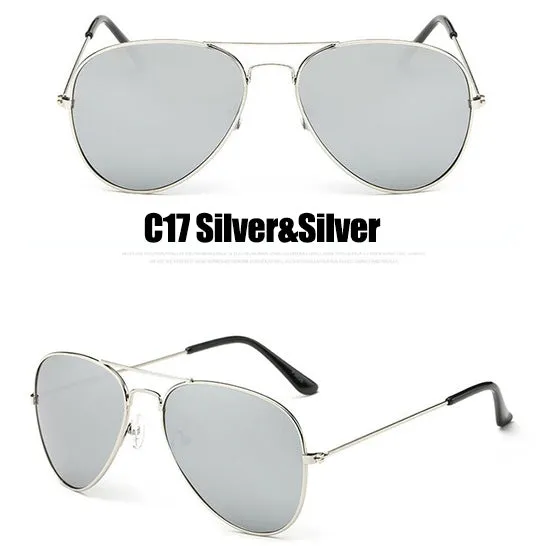 Luxury Style Vintage Mirror Lens Aviator Sunglasses