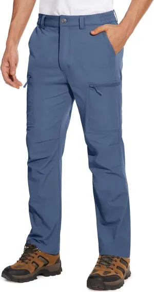 MAGCOMSEN Men's Hiking Pants 6 Pockets,Water Resistant Ripstop Outdoor Pants,Lightweight Quick Dry Fishing Work Pants