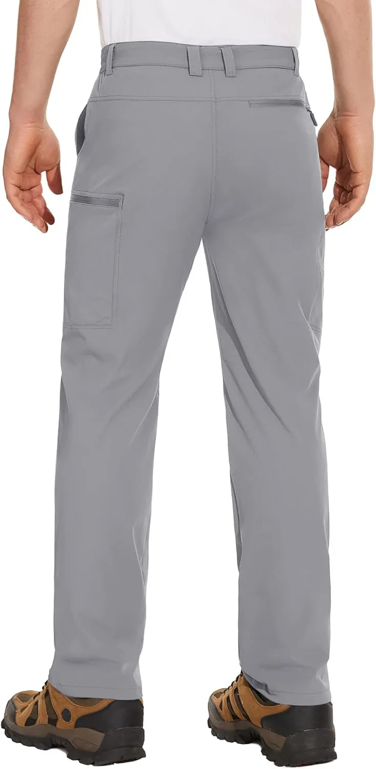 MAGCOMSEN Men's Hiking Pants 6 Pockets,Water Resistant Ripstop Outdoor Pants,Lightweight Quick Dry Fishing Work Pants