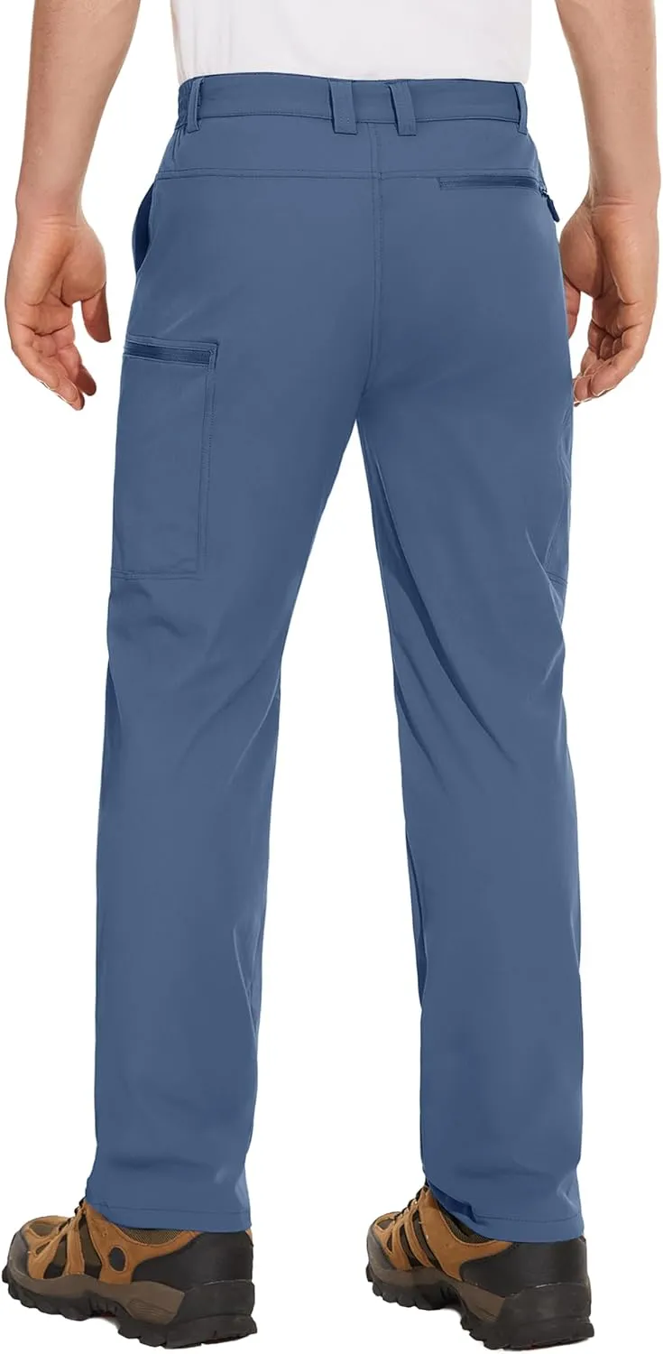 MAGCOMSEN Men's Hiking Pants 6 Pockets,Water Resistant Ripstop Outdoor Pants,Lightweight Quick Dry Fishing Work Pants