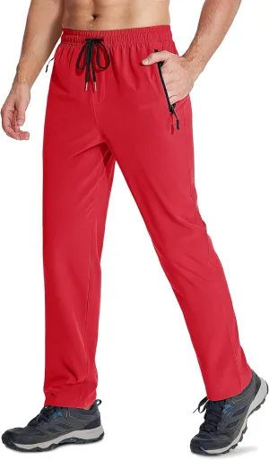 MAGCOMSEN Mens Hiking Pants Quick Dry Lightweight Water Resistant Outdoor Pants with 3 Zipper Pockets