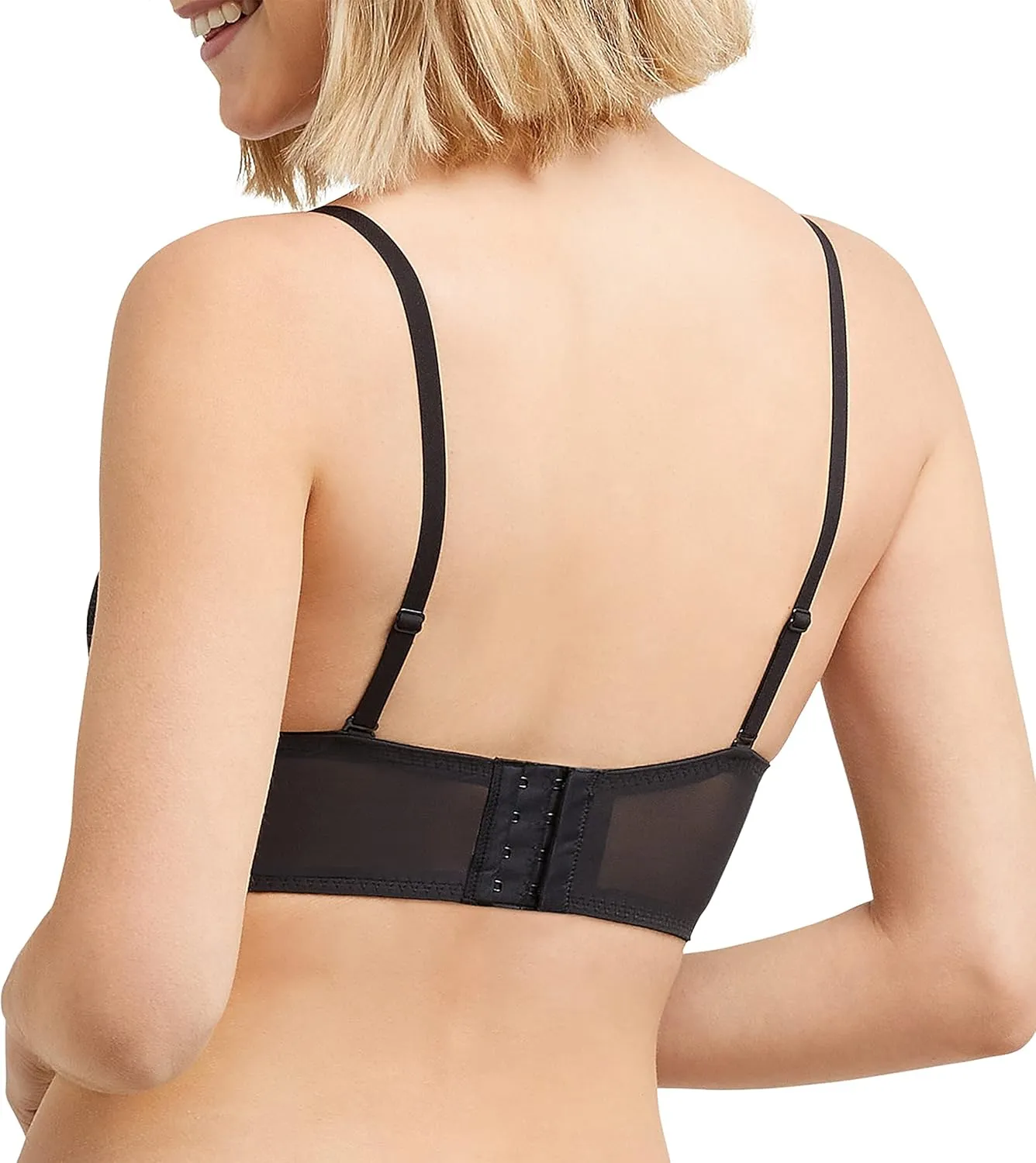 Maidenform Women's Wireless Bralette, Pure Comfort Lace Longline Bra, Convertible Bra for Women