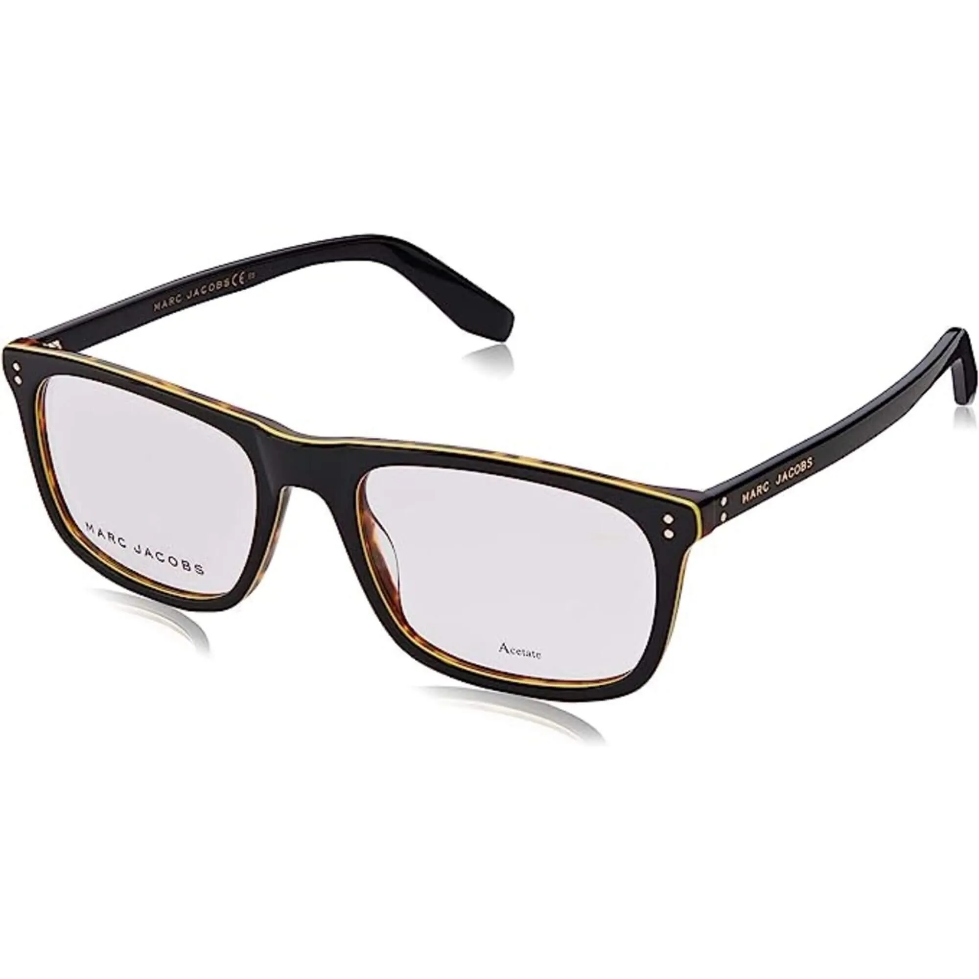 Marc Jacobs Men's Eyeglasses - Black Square Full-Rim Plastic Frame | MARC394 807