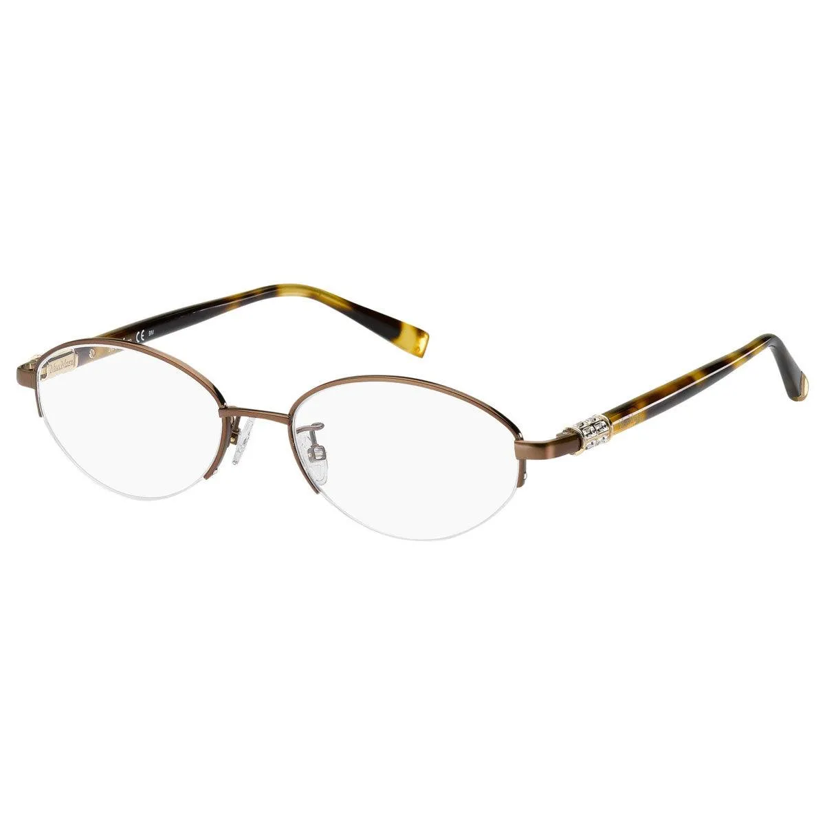 Max Mara Women's Eyeglasses - Brown Metal Frame | MM1341F-009Q-52-17-145