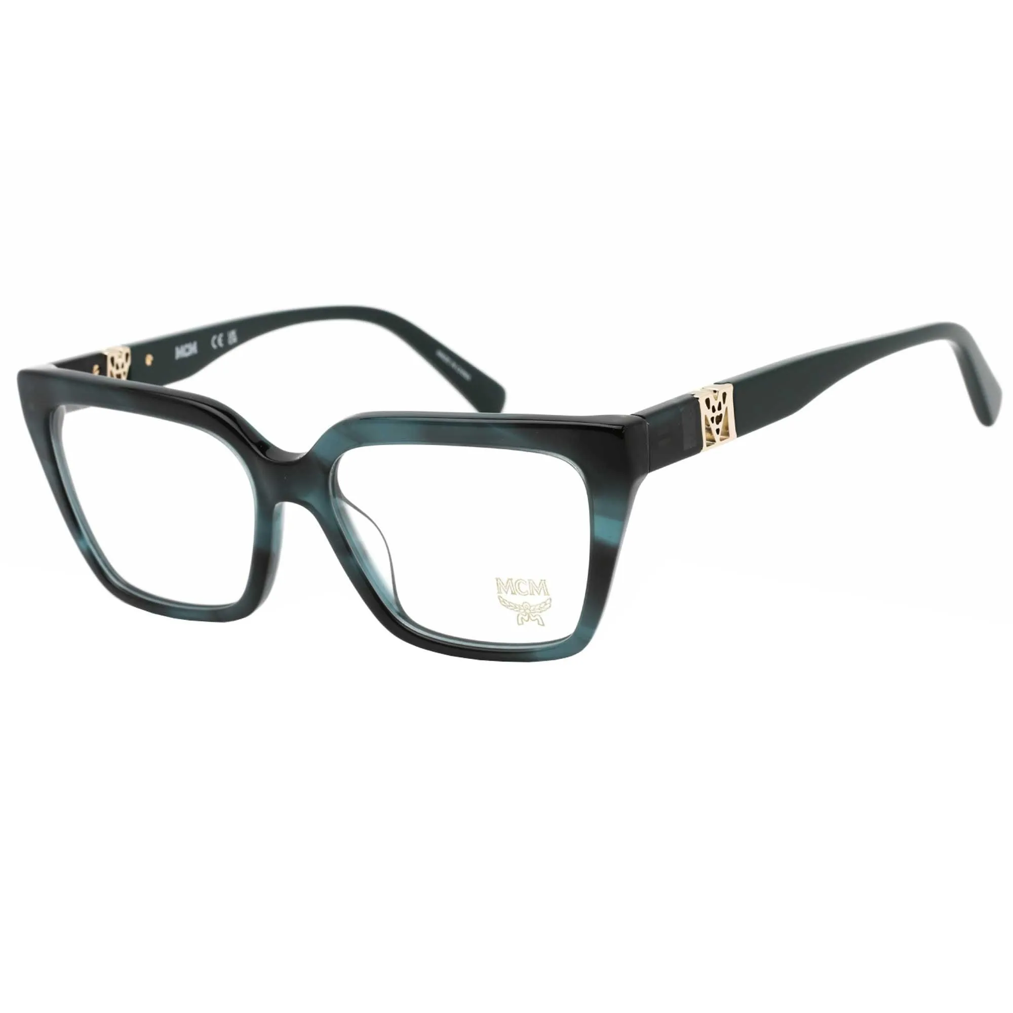 MCM Women's Eyeglasses - Blue Horn Cat-Eye Full-Rim Frame Clear Lens | MCM2729 407