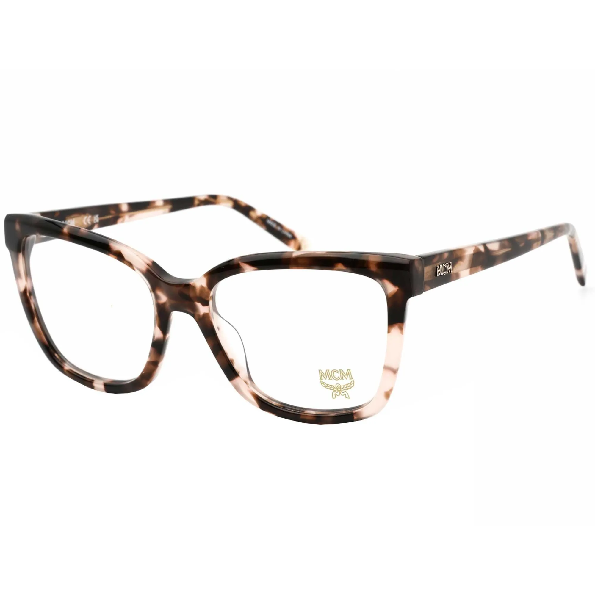 MCM Women's Eyeglasses - Rose Tortoise Square Plastic Full-Rim Frame | MCM2724 615