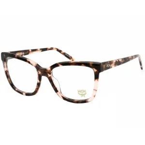 MCM Women's Eyeglasses - Rose Tortoise Square Plastic Full-Rim Frame | MCM2724 615