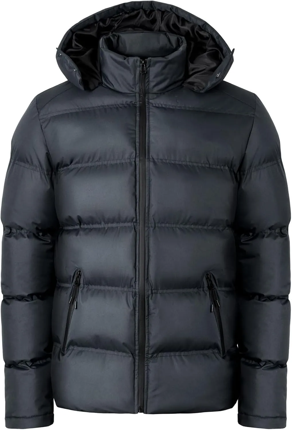 Men Lightweight Puffer Jackets Hooded Insulated Thermal Puffy Winter Jacket Waterproof Windproof Down Coats Outerwear