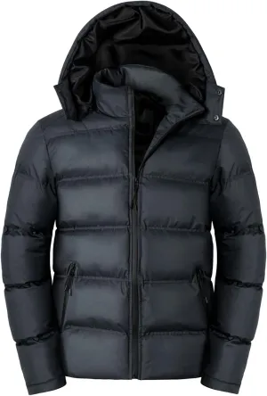 Men Lightweight Puffer Jackets Hooded Insulated Thermal Puffy Winter Jacket Waterproof Windproof Down Coats Outerwear