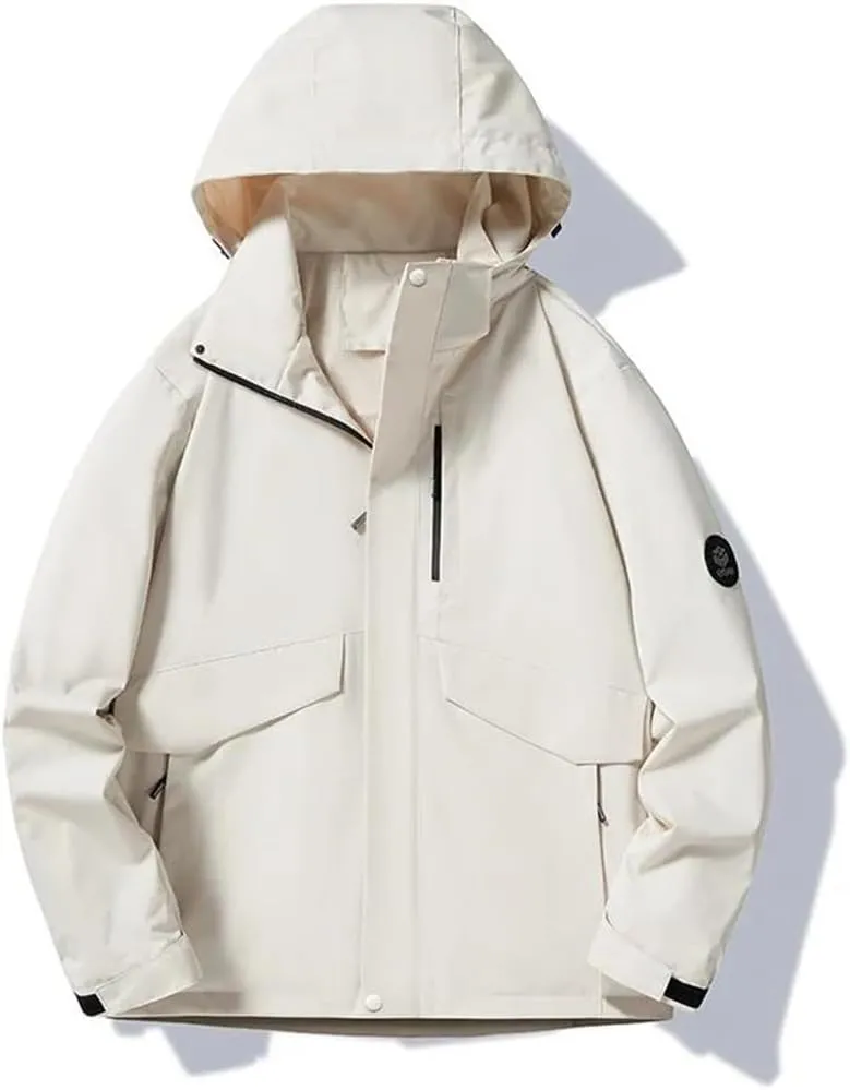 Men Outdoor Sports Coats Climbing Trekking Windbreaker Travel Waterproof Black Camping Hiking Jacket