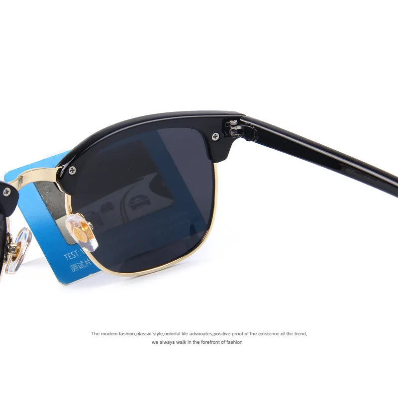 Men Retro Rivet Polarized Sunglasses Classic Brand Designer Unisex Sunglasses UV400
