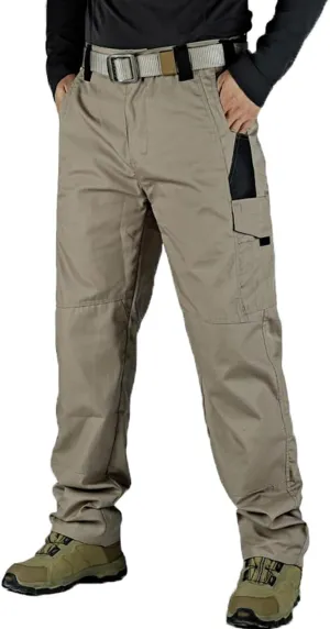 Men Tactical Cargo Pants Multi-Pocket Waterproof Jogger Pants Outdoor Casual Hiking Trousers Overalls