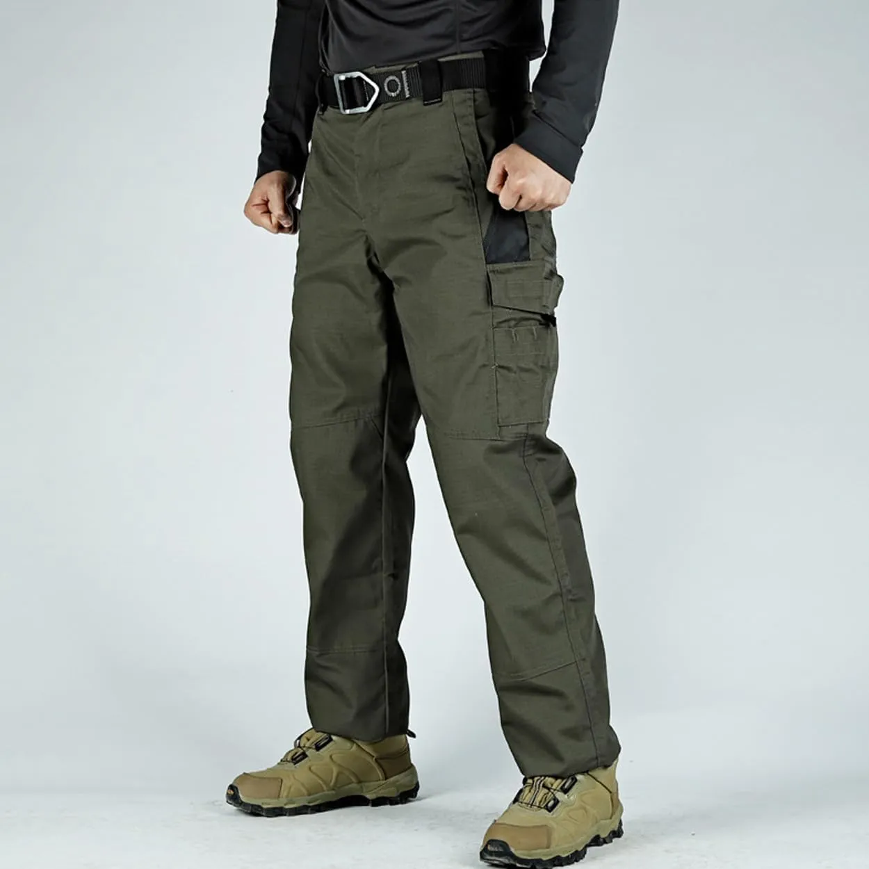 Men Tactical Cargo Pants Multi-Pocket Waterproof Jogger Pants Outdoor Casual Hiking Trousers Overalls