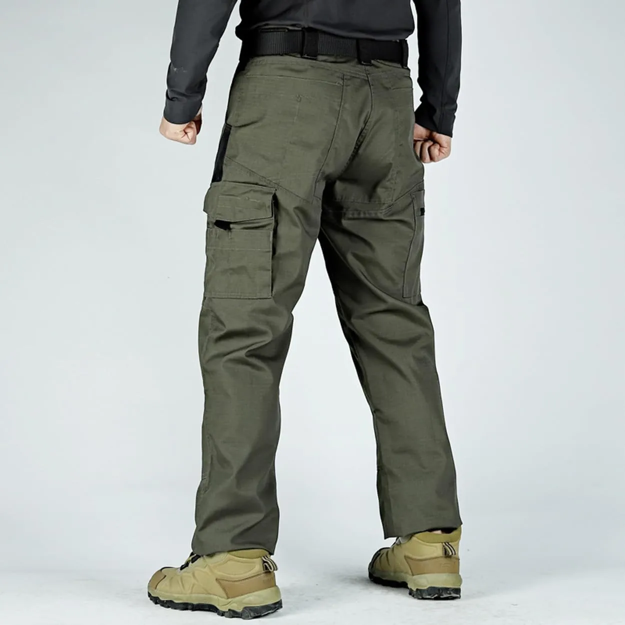 Men Tactical Cargo Pants Multi-Pocket Waterproof Jogger Pants Outdoor Casual Hiking Trousers Overalls