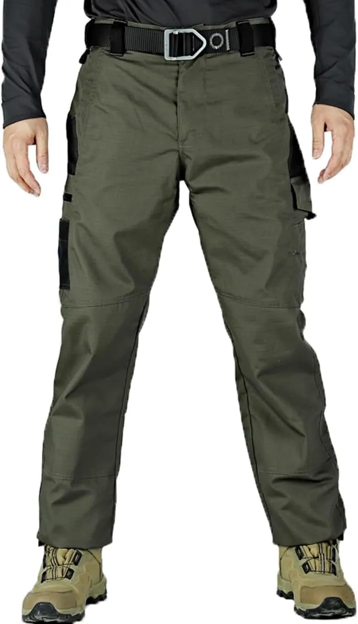Men Tactical Cargo Pants Multi-Pocket Waterproof Jogger Pants Outdoor Casual Hiking Trousers Overalls