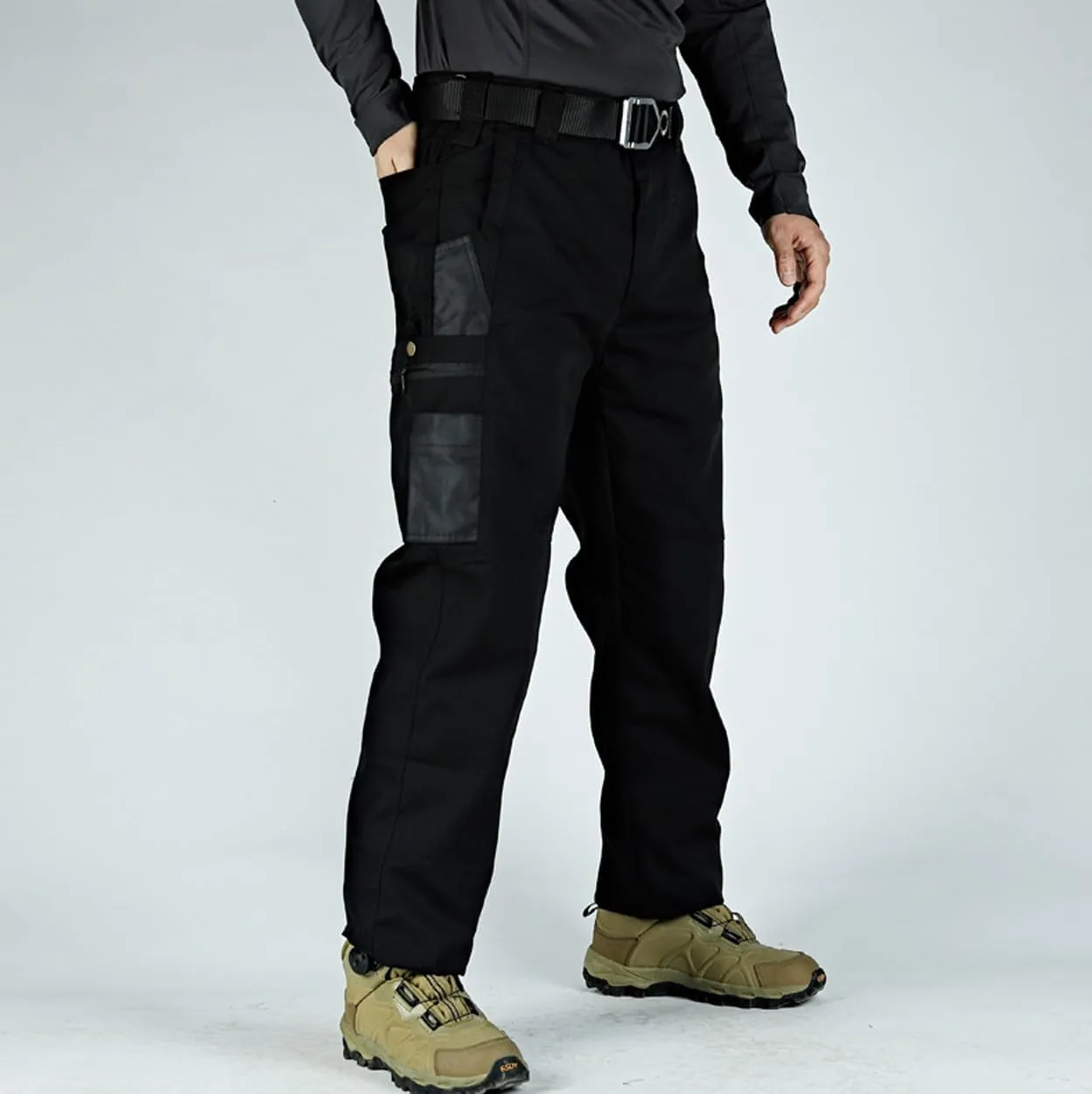 Men Tactical Cargo Pants Multi-Pocket Waterproof Jogger Pants Outdoor Casual Hiking Trousers Overalls