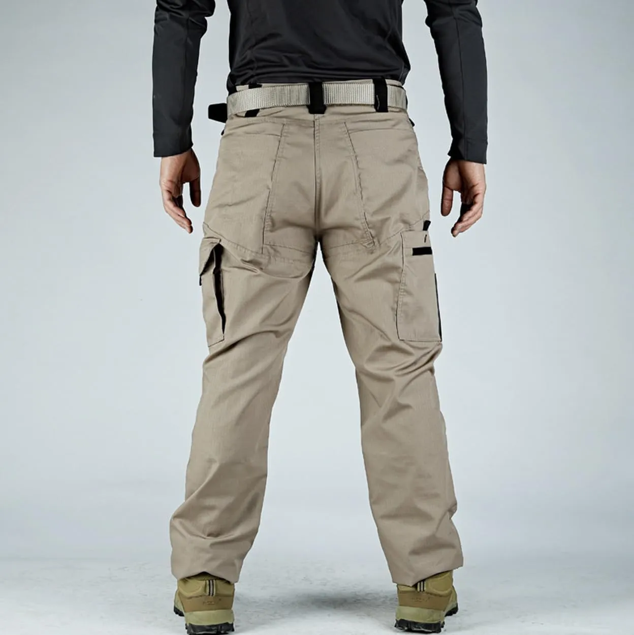 Men Tactical Cargo Pants Multi-Pocket Waterproof Jogger Pants Outdoor Casual Hiking Trousers Overalls