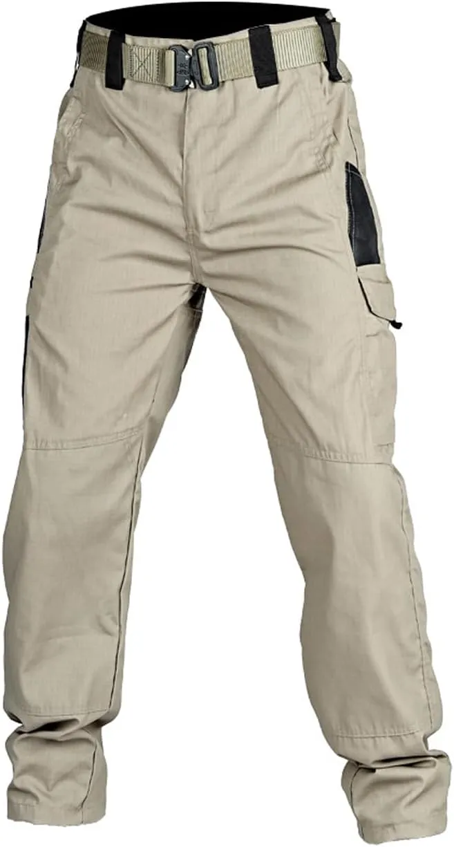 Men Tactical Cargo Pants Multi-Pocket Waterproof Jogger Pants Outdoor Casual Hiking Trousers Overalls