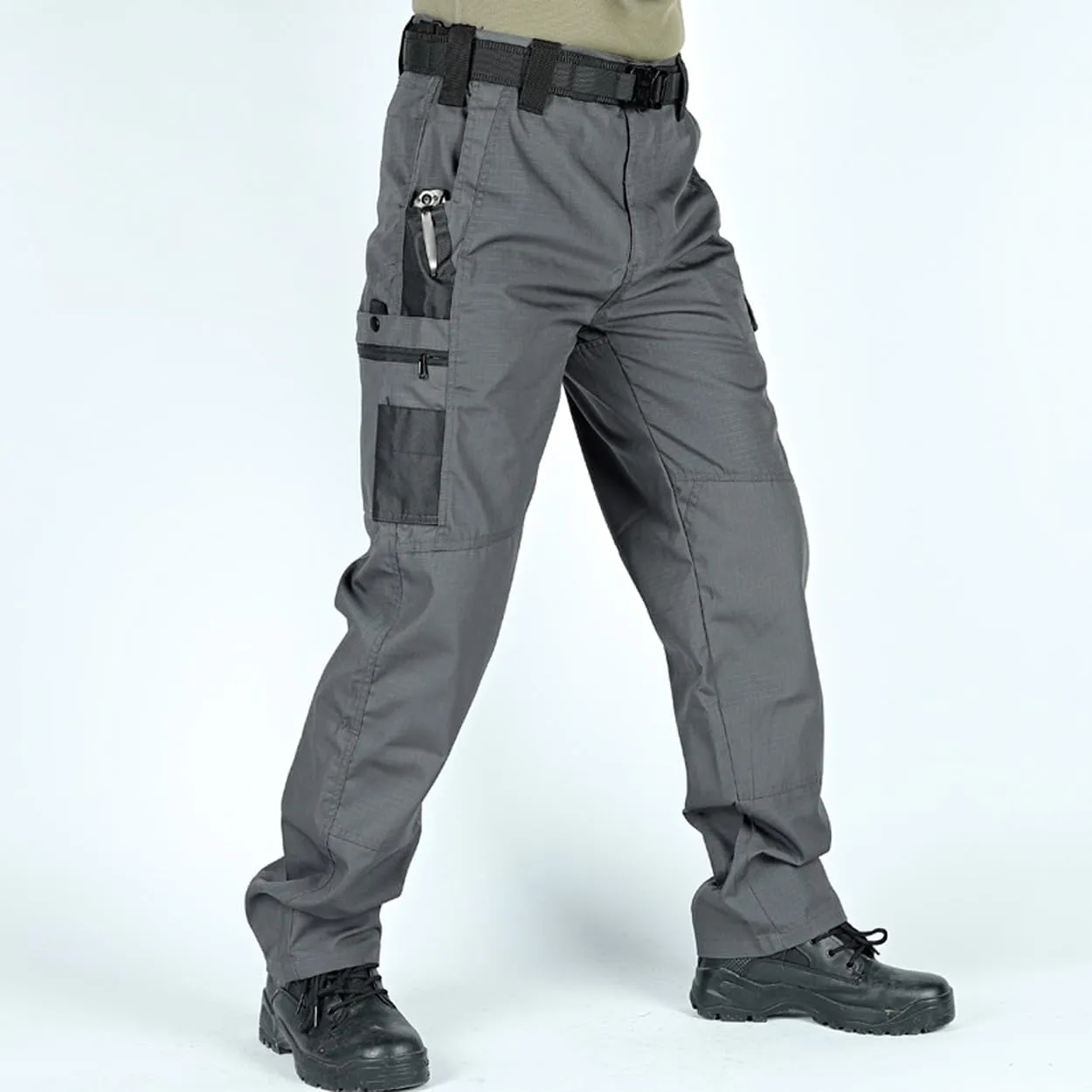 Men Tactical Cargo Pants Multi-Pocket Waterproof Jogger Pants Outdoor Casual Hiking Trousers Overalls