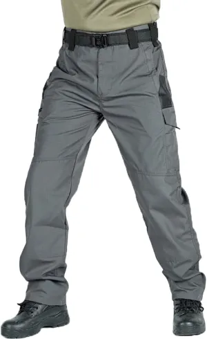 Men Tactical Cargo Pants Multi-Pocket Waterproof Jogger Pants Outdoor Casual Hiking Trousers Overalls