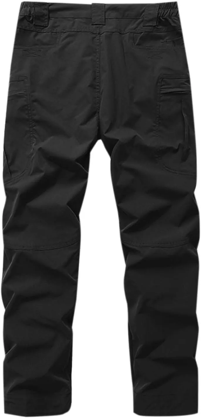 Men Tactical Pants Lightweight Hiking Pants Water Resistant Cargo Pants Outdoor Work Military Pant Multi Pocket