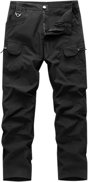 Men Tactical Pants Lightweight Hiking Pants Water Resistant Cargo Pants Outdoor Work Military Pant Multi Pocket