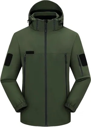 Mens 2023 Packable Rain Jacket Lightweight Waterproof Raincoat with Hood Running Hiking Waterproof Outdoor Jackets