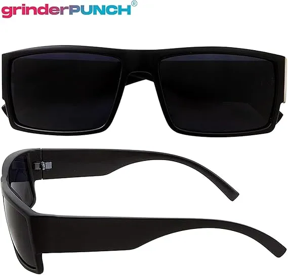 Men's Black Super Dark Lens Gangster Sunglasses Cholo Glasses