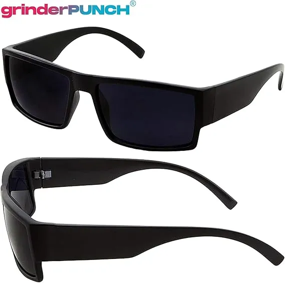 Men's Black Super Dark Lens Gangster Sunglasses Cholo Glasses