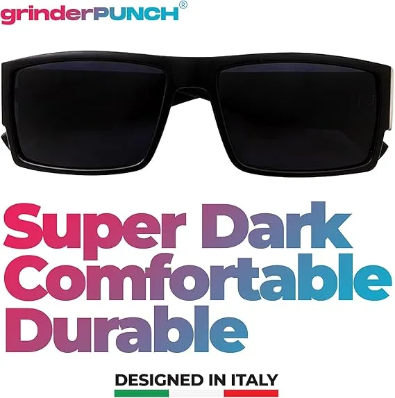 Men's Black Super Dark Lens Gangster Sunglasses Cholo Glasses
