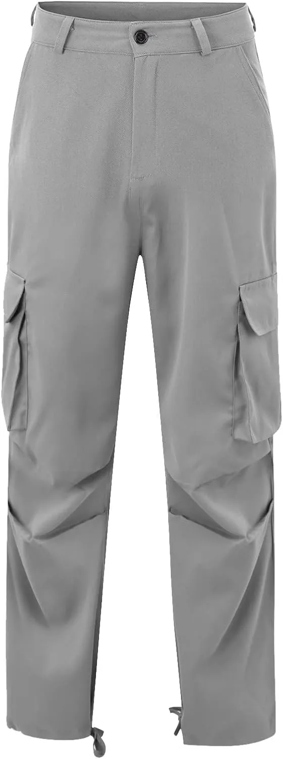 Men's Cargo Jogger Pants Slim Fit Tactical Pants with Zipper Pockets Men's Cargo Work Pant Casual Trousers Stretch Sweatpant