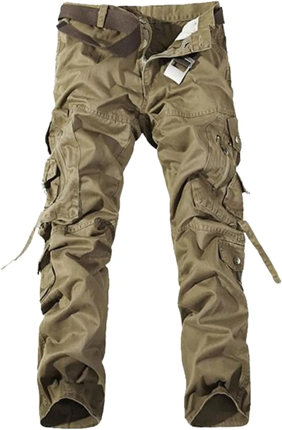 Men's Cargo Jogger Pants Stretch Sweatpants Slim Fit Tactical Pants with Zipper Pockets Men's Cargo Work Pant Casual Trousers