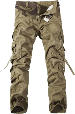Men's Cargo Jogger Pants Stretch Sweatpants Slim Fit Tactical Pants with Zipper Pockets Men's Cargo Work Pant Casual Trousers