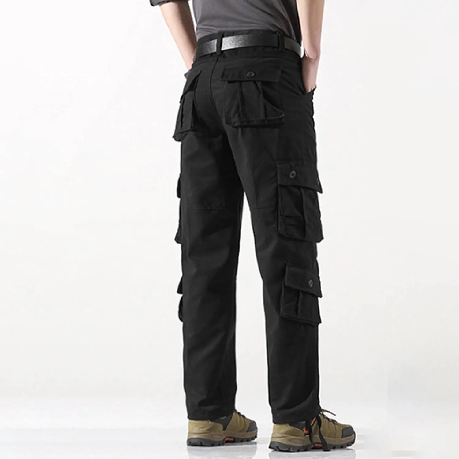 Mens Cargo Pants Relaxed Fit Work Hiking Pants Stretch Tactical Pants Lightweight Outdoor Travel Pants Multi Pockets Joggers