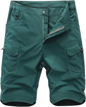 Men's Cargo Short Elastic Waist Multi-Pocket Outdoor Military Tactical Shorts Men's Hiking Cargo Shorts Lightweight Shorts