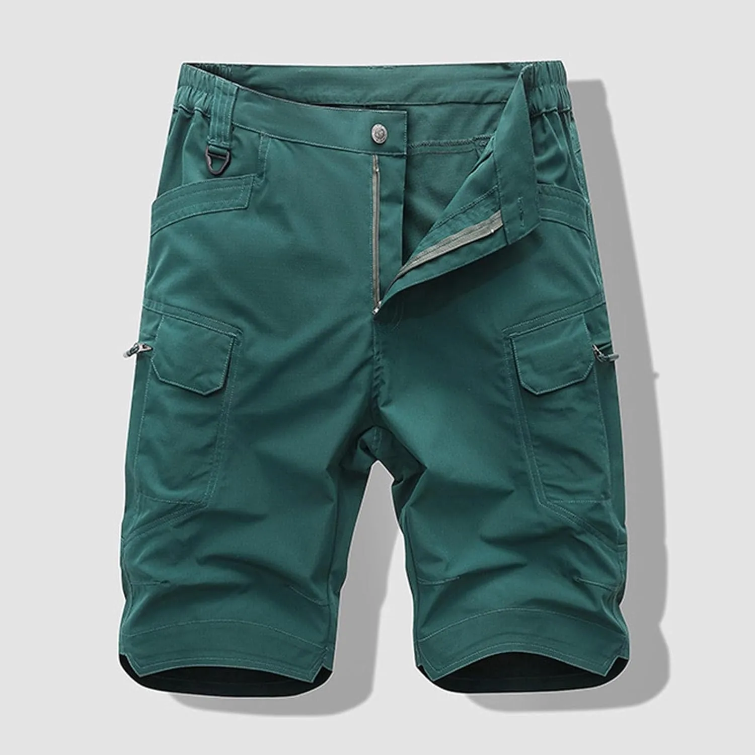 Men's Cargo Short Elastic Waist Multi-Pocket Outdoor Military Tactical Shorts Men's Hiking Cargo Shorts Lightweight Shorts