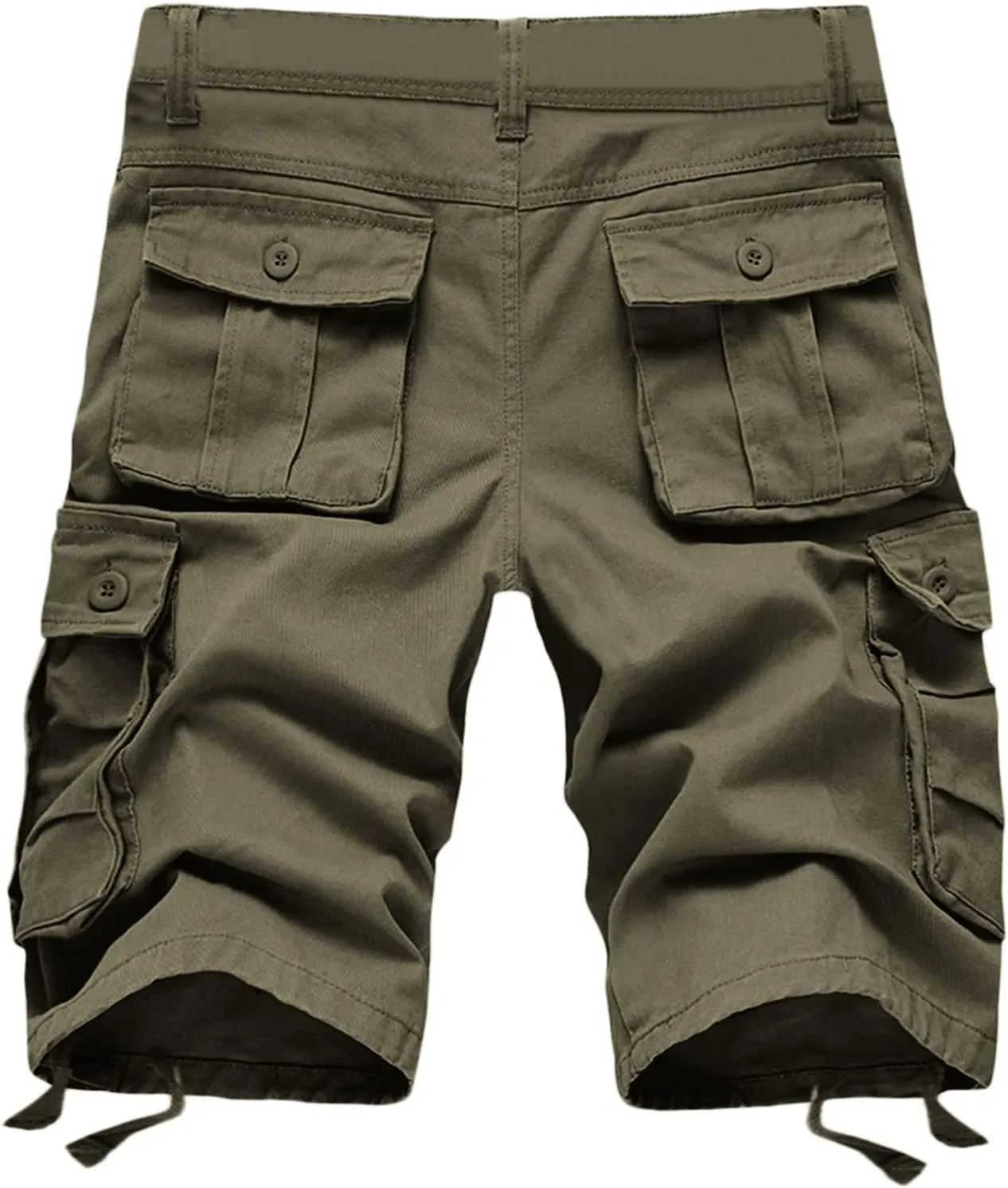 Men's Cargo Shorts Elastic Waistband Drawstring Summer Casual Cotton Shorts Big & Tall Relaxed Fit Work Shorts Outdoor Short