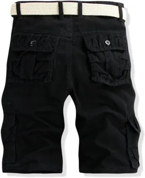 Men's Casual Cargo Shorts Loose Straight Relaxed Fit Hiking Outdoor Pants with Multi Pockets Sports Shorts Trousers