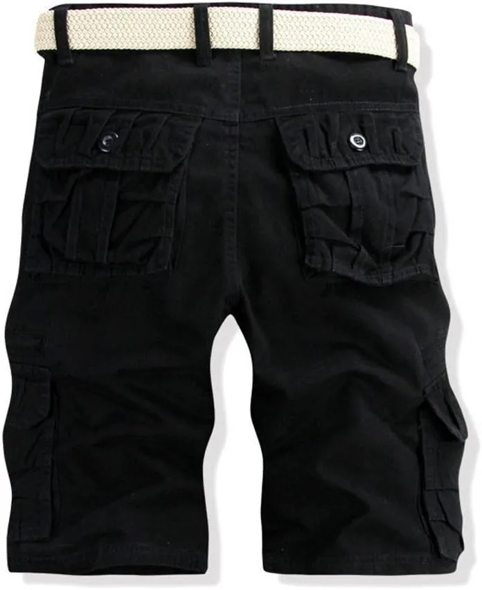 Men's Casual Cargo Shorts Loose Straight Relaxed Fit Hiking Outdoor Pants with Multi Pockets Sports Shorts Trousers