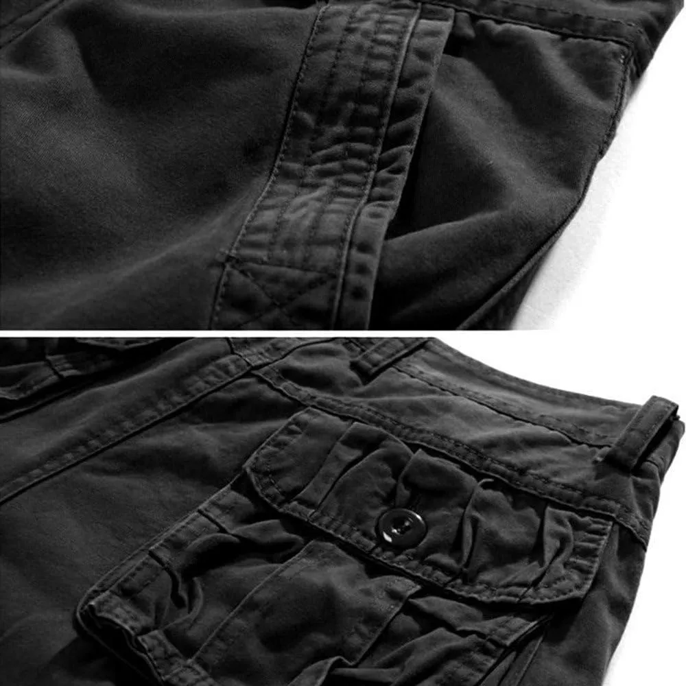 Men's Casual Cargo Shorts Loose Straight Relaxed Fit Hiking Outdoor Pants with Multi Pockets Sports Shorts Trousers