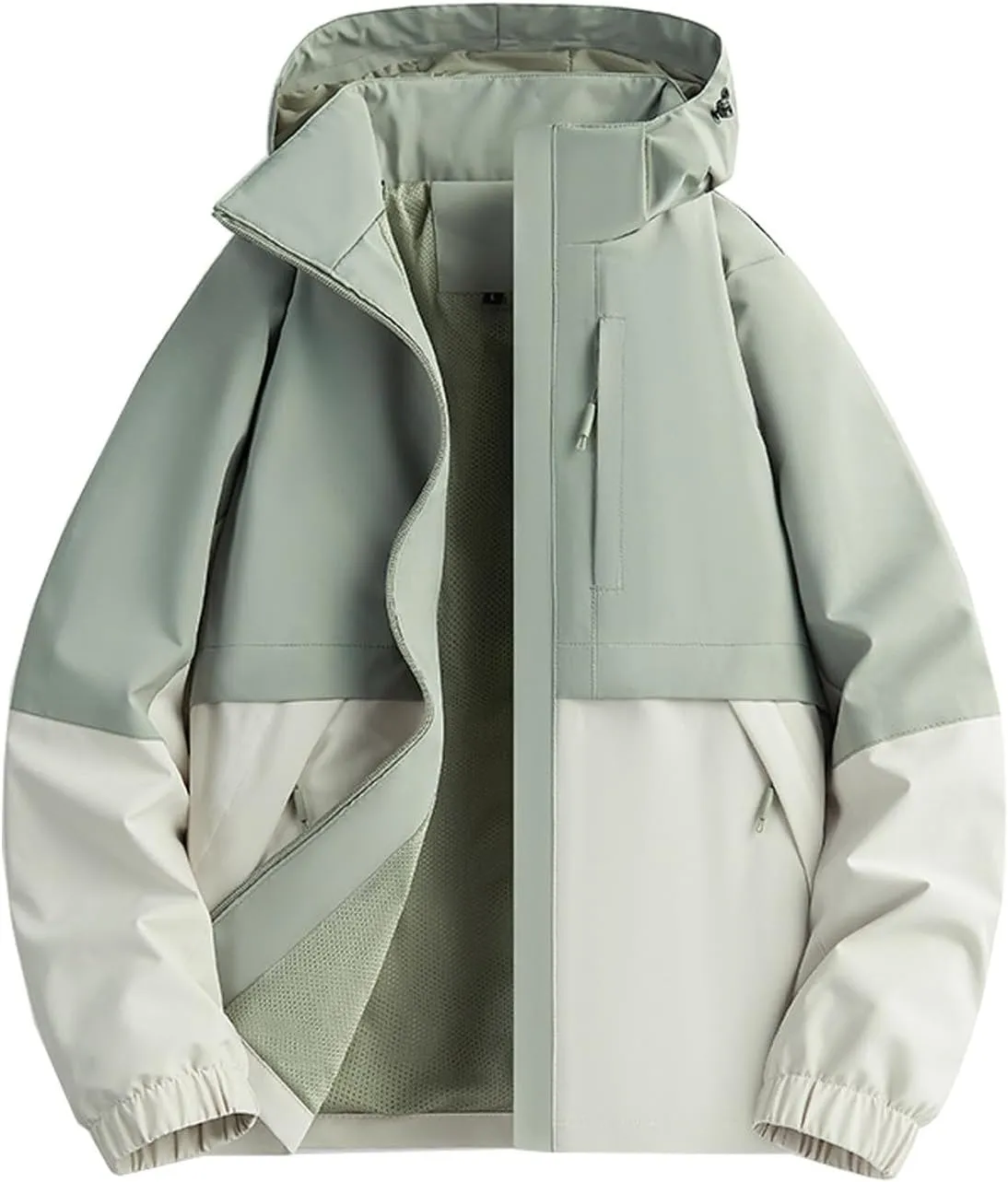Mens Casual Lightweight Jacket Softshell Flight Jacket Varsity Windbreaker Winter Breathable Hooded Outdoor Jackets