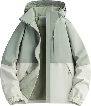 Mens Casual Lightweight Jacket Softshell Flight Jacket Varsity Windbreaker Winter Breathable Hooded Outdoor Jackets