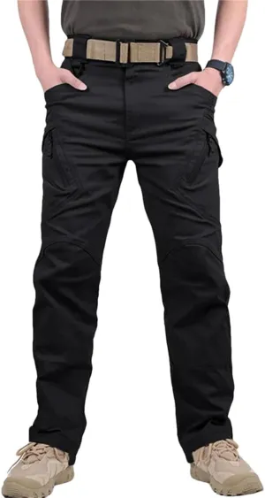 Mens City Cargo Pants Multi Pockets Work Pants Cotton Stretch Casual Trousers Outdoor Training Hiking Pants