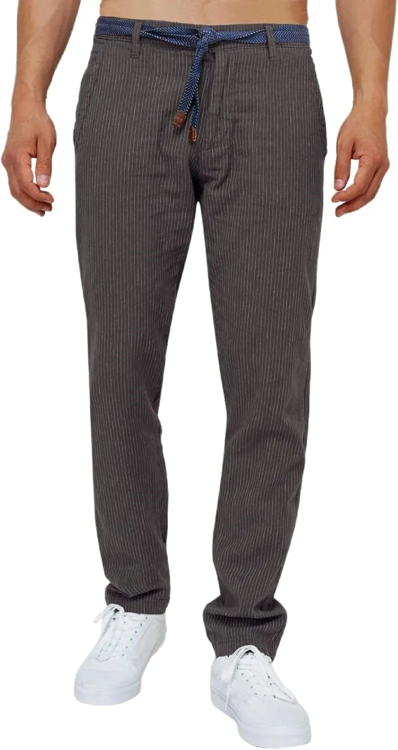Mens Classic Striped Pants Baggy Fit Elastic Waist Drawstring Straight Casual Sweatpants Fashion Golf Trousers