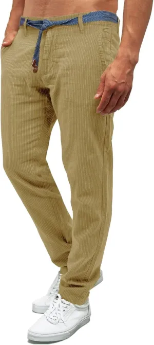 Mens Classic Striped Pants Baggy Fit Elastic Waist Drawstring Straight Casual Sweatpants Fashion Golf Trousers